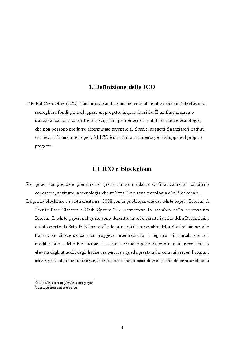 Anteprima della tesi: Dal Crowdfunding all’ICO: aspetti giuridici dei nuovi strumenti di finanziamento, Pagina 3