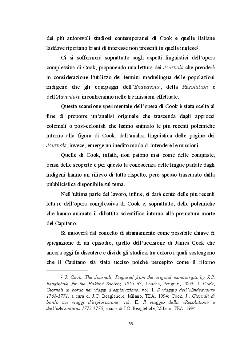 Anteprima della tesi: Tra esplorazioni e scoperte linguistiche: I Journals di James Cook, Pagina 6
