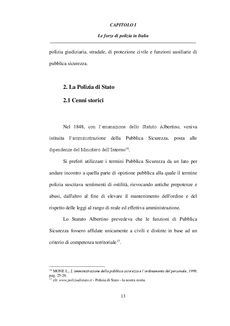 Anteprima della tesi: L'organizzazione delle forze di Polizia in ambito comparato - Italia Germania, Pagina 5
