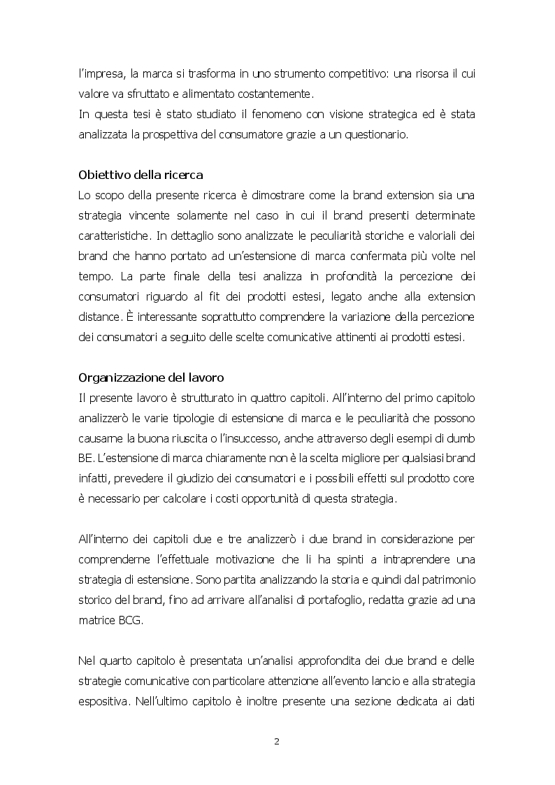 Anteprima della tesi: Brand extension nel largo consumo: Nutella vs Pan di Stelle, Pagina 3