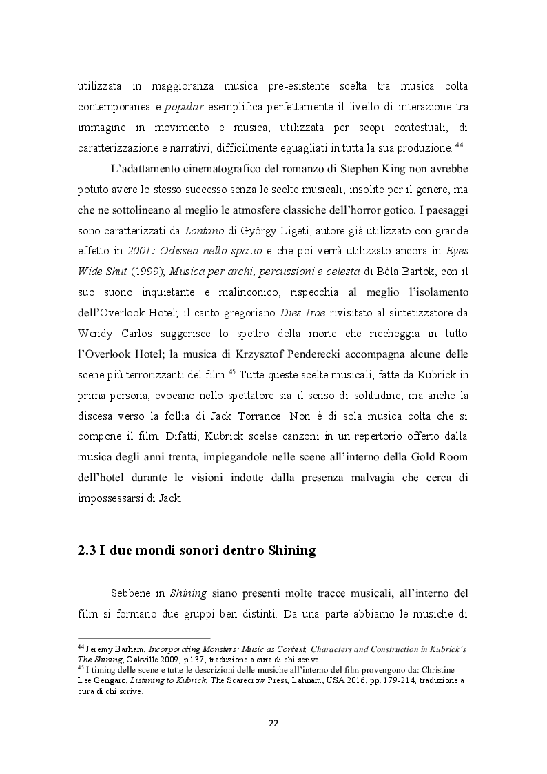 Anteprima della tesi: Shining di Stanley Kubrick: un'analisi audiovisiva, Pagina 3