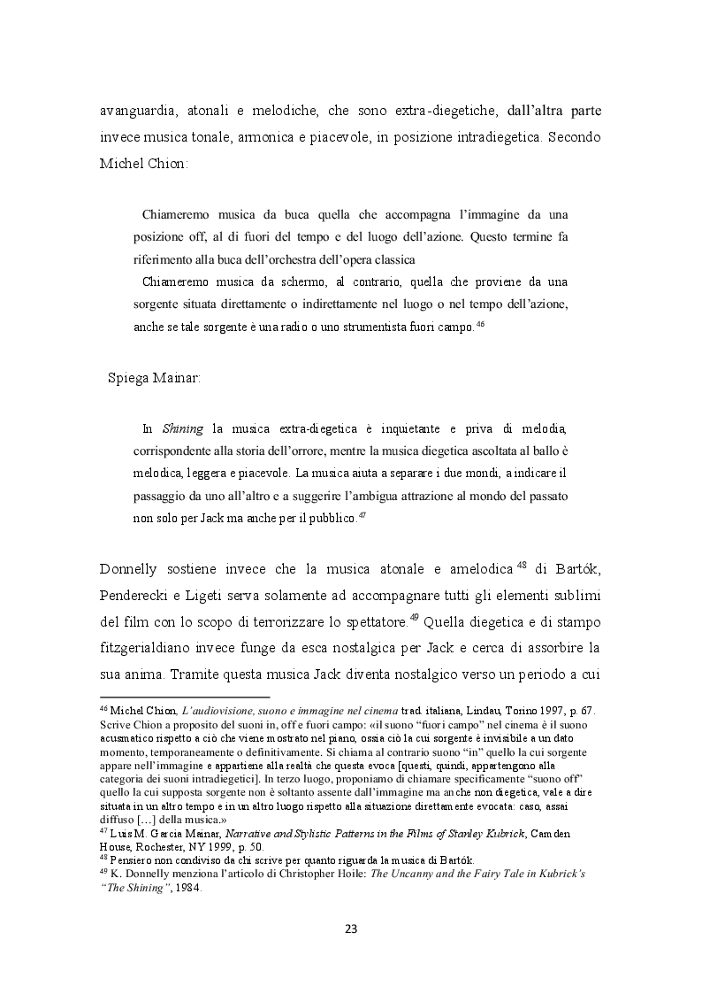 Anteprima della tesi: Shining di Stanley Kubrick: un'analisi audiovisiva, Pagina 4