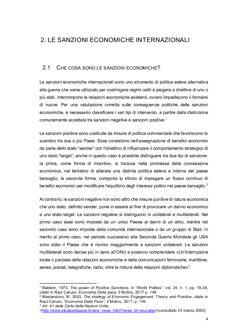 Anteprima della tesi: Le Sanzioni Economiche Internazionali come arma e come strumento di relazioni internazionali dal 1936 ad oggi, Pagina 3