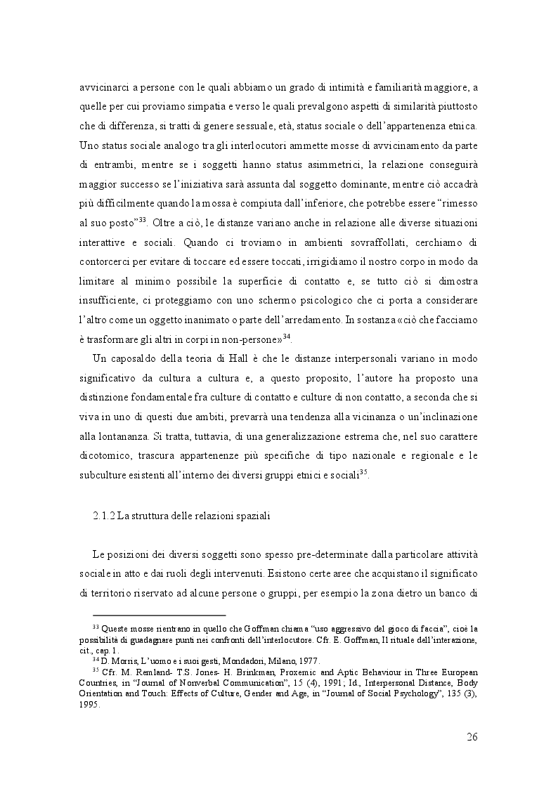 Anteprima della tesi: Il ruolo del corpo nella dinamica interattiva: considerazioni sociologiche sulla comunicazione non verbale, Pagina 4