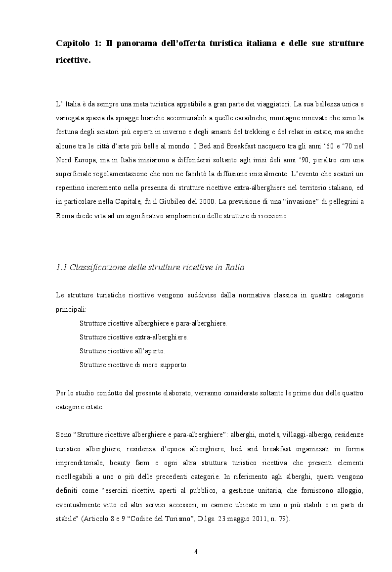 Anteprima della tesi: L'influenza delle strutture ricettive extra-alberghiere nel mercato alberghiero, Pagina 3