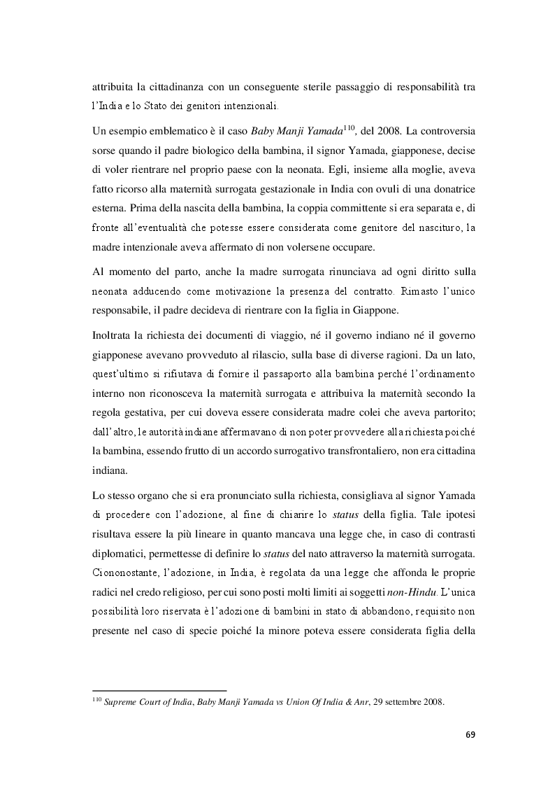 Anteprima della tesi: La maternità surrogata nel confronto tra ordinamenti: le normative e le prassi in Italia, India e California, Pagina 3