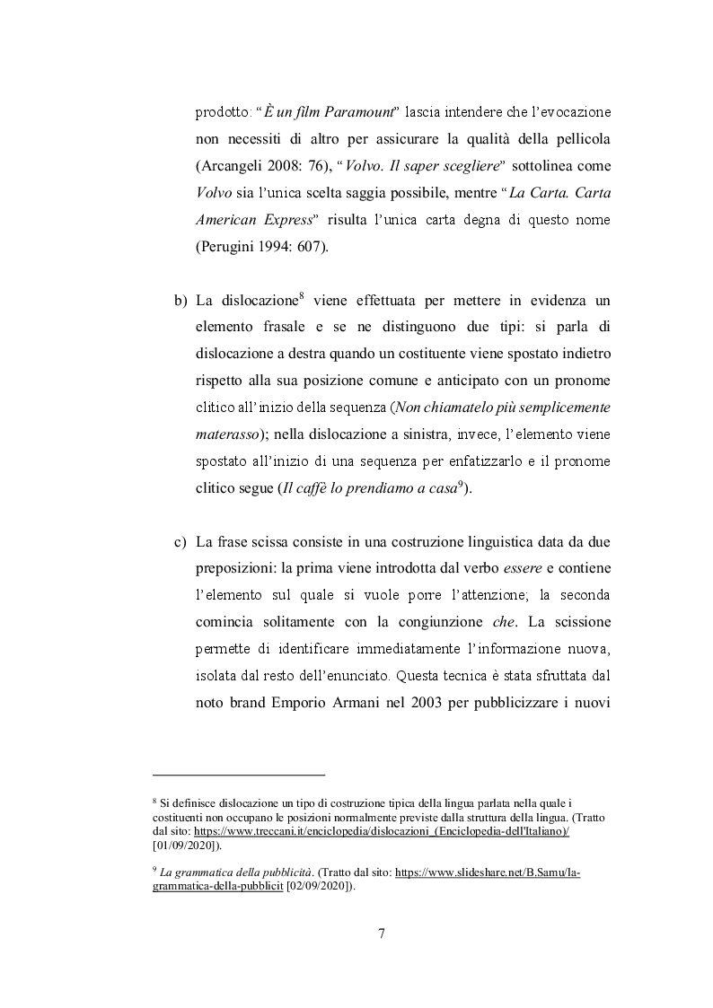 Estratto dalla tesi: La lingua della pubblicità