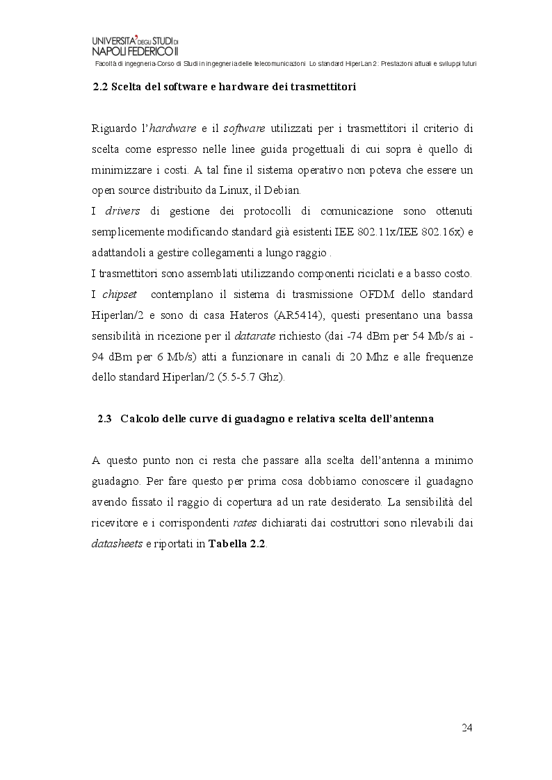 Estratto dalla tesi: Lo Standard HIPERLAN 2: Prestazioni attuali e sviluppi futuri