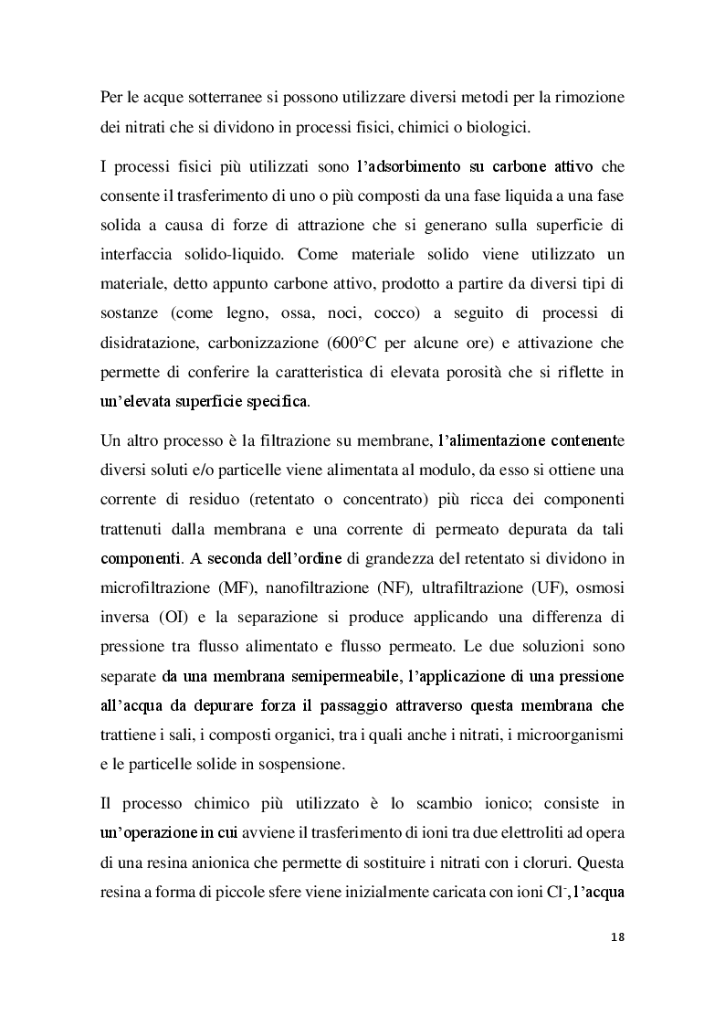 Estratto dalla tesi: Denitrificazione autotrofa da acque di falda con sistemi bio-elettrochimici bistadio
