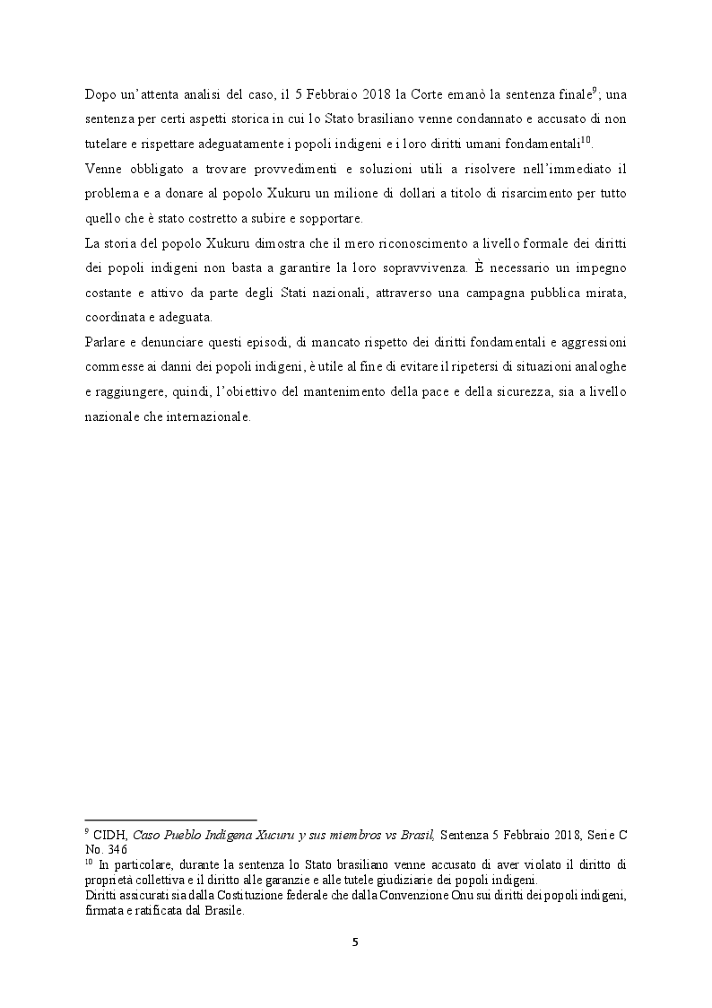 Anteprima della tesi: La lotta per il riconoscimento dei diritti dei popoli indigeni in Brasile. Il caso dei guerrieri Xukuru, Pagina 6
