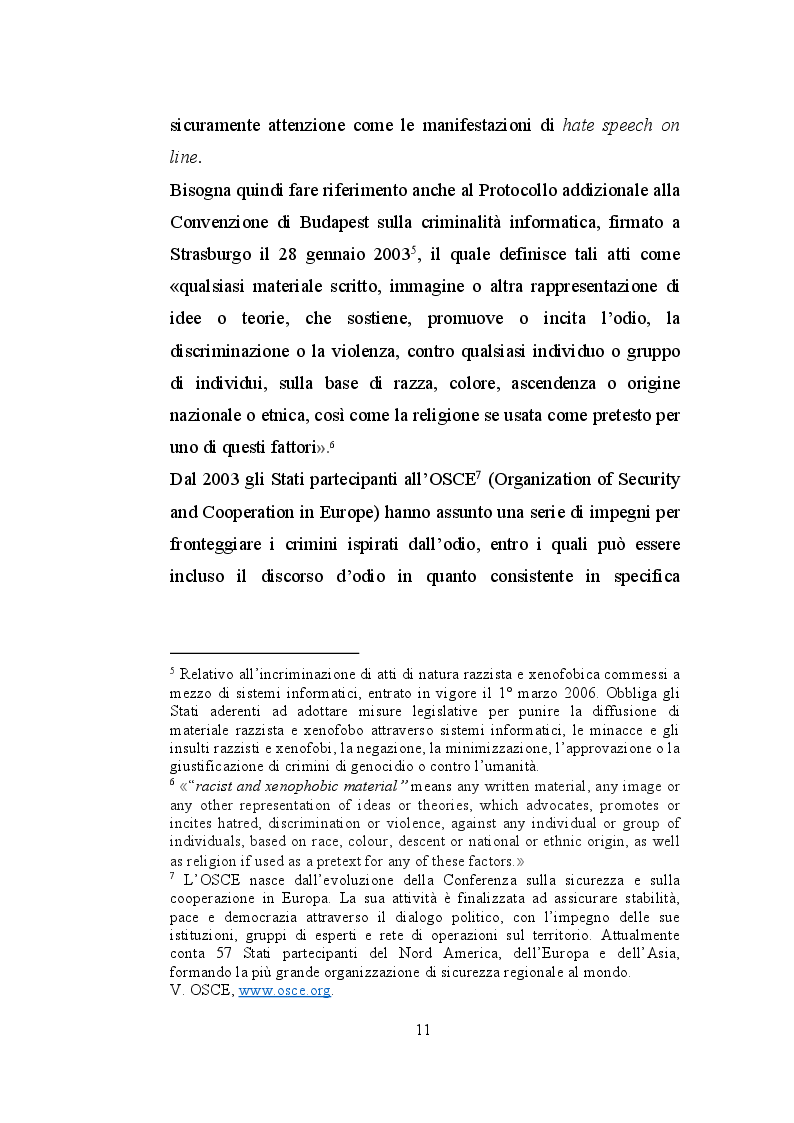 Anteprima della tesi: Hate Speech e Diritto Penale, Pagina 8