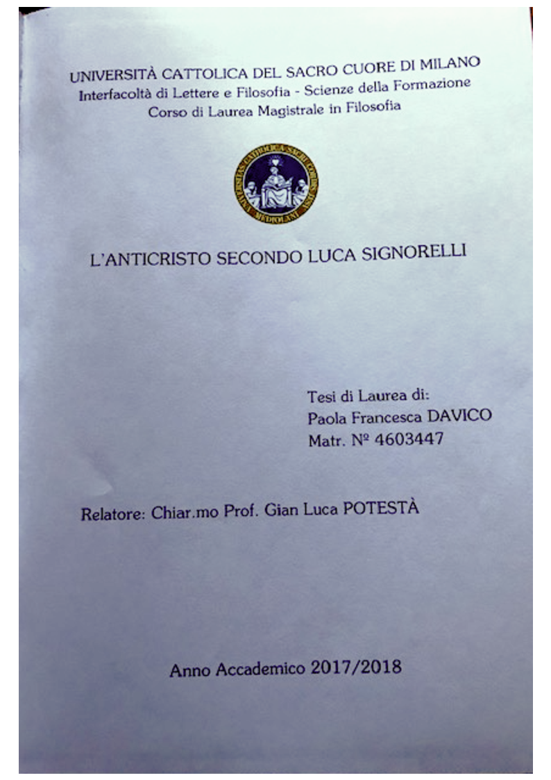 Anteprima della tesi: L' Anticristo secondo Luca Signorelli, Pagina 1
