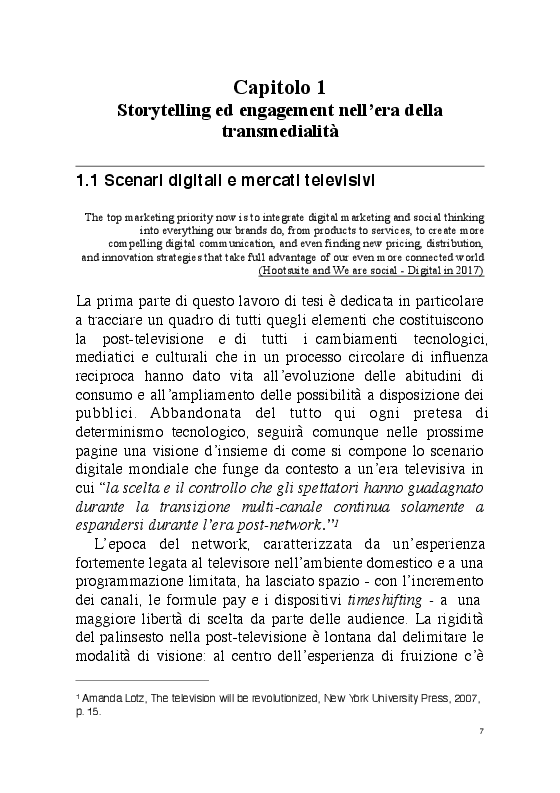 Anteprima della tesi: L’engagement nelle audience HBO dal transmedia storytelling all’esperienza HBO Connect. Tre casi studio: True Blood, Game of Thrones e Westworld, Pagina 4