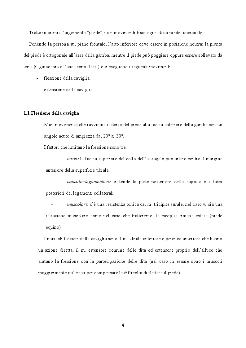 Anteprima della tesi: Benefici dello sport sul piede torto congenito, Pagina 5