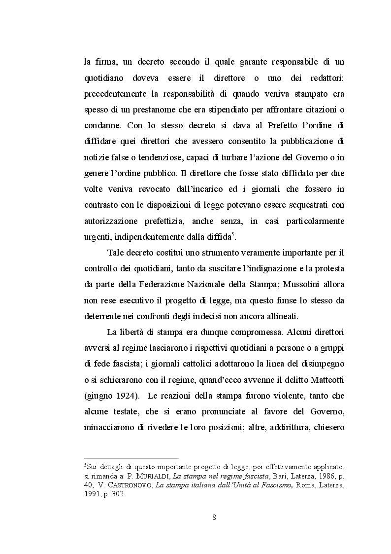 Anteprima della tesi: La stampa lucana nel ventennio fascista, Pagina 6