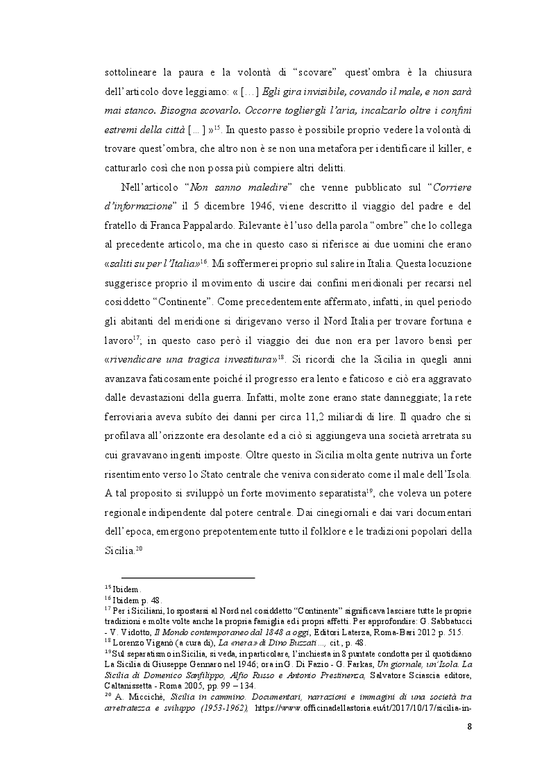 Anteprima della tesi: La Cronaca nera raccontata da un giornalista - scrittore: il caso della ''Belva friulana'' (1946), Pagina 4
