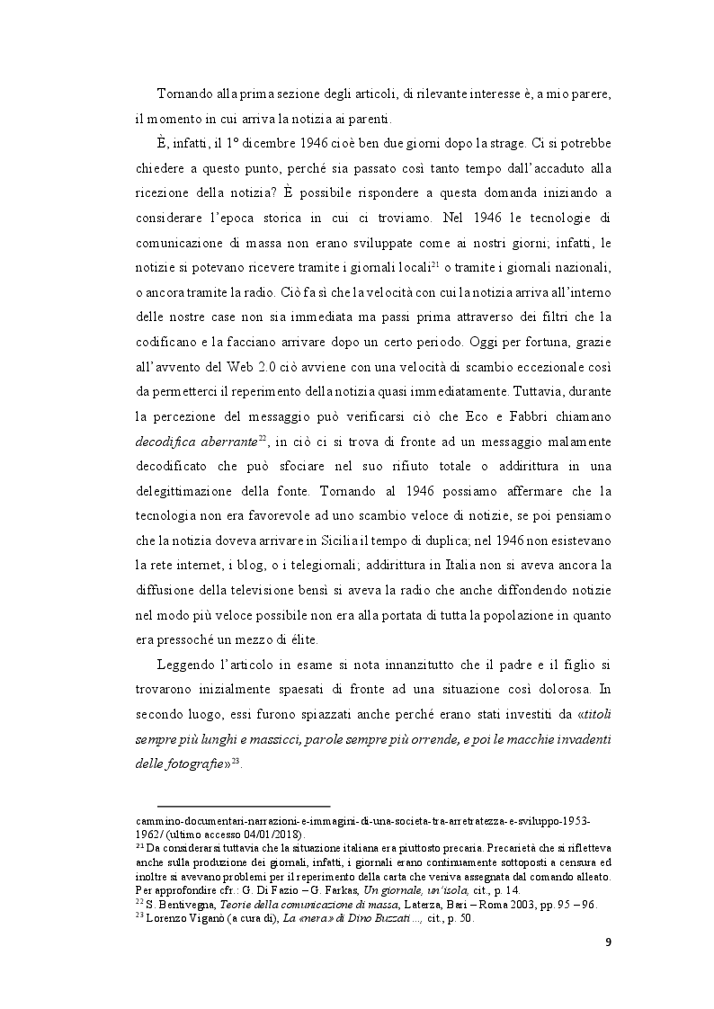 Anteprima della tesi: La Cronaca nera raccontata da un giornalista - scrittore: il caso della ''Belva friulana'' (1946), Pagina 5