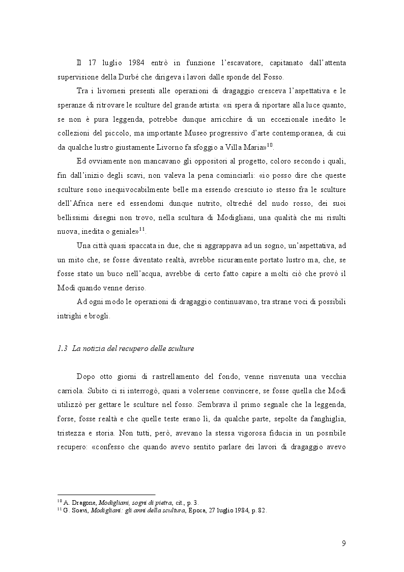 Estratto dalla tesi: Storia di una beffa mediatica: il caso dei ''falsi Modì'' 