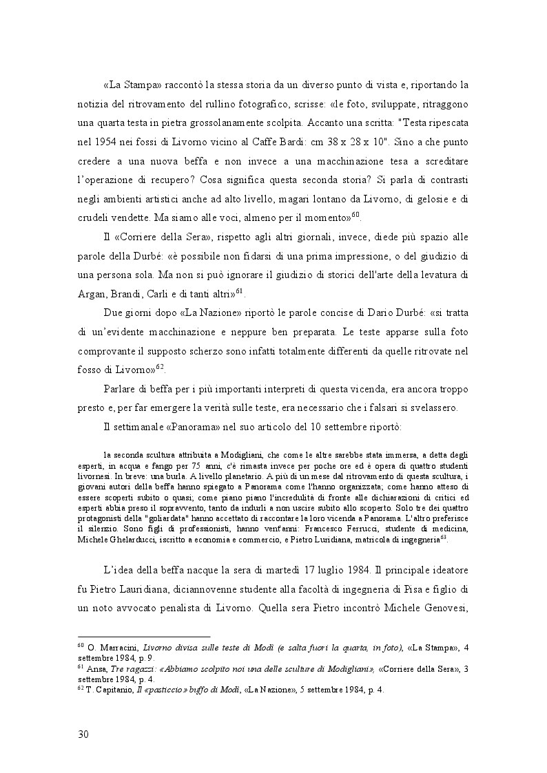 Anteprima della tesi: Storia di una beffa mediatica: il caso dei ''falsi Modì'' , Pagina 3