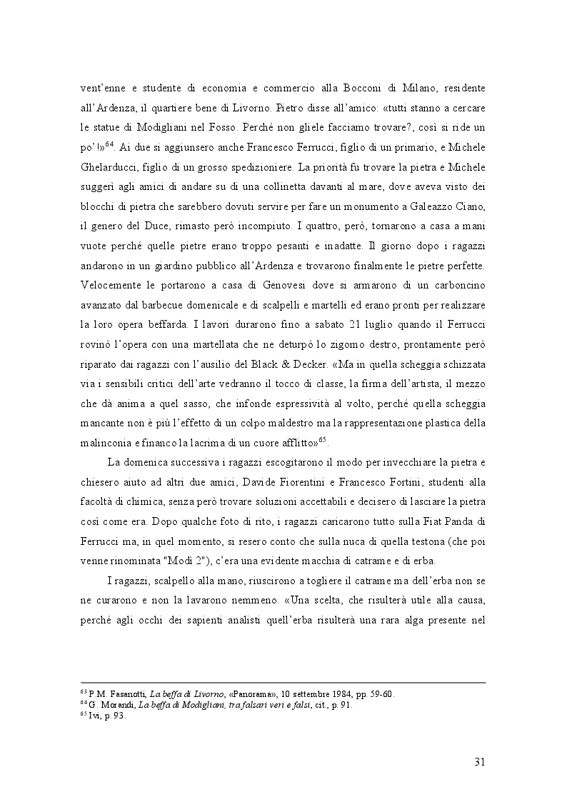 Anteprima della tesi: Storia di una beffa mediatica: il caso dei ''falsi Modì'' , Pagina 4