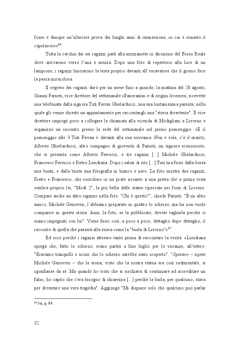 Anteprima della tesi: Storia di una beffa mediatica: il caso dei ''falsi Modì'' , Pagina 5