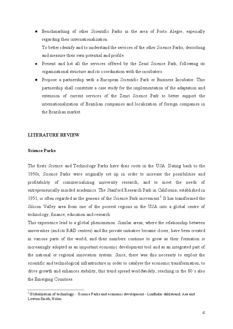 Anteprima della tesi: Internationalization of the Zenit Science Parks, Pagina 3