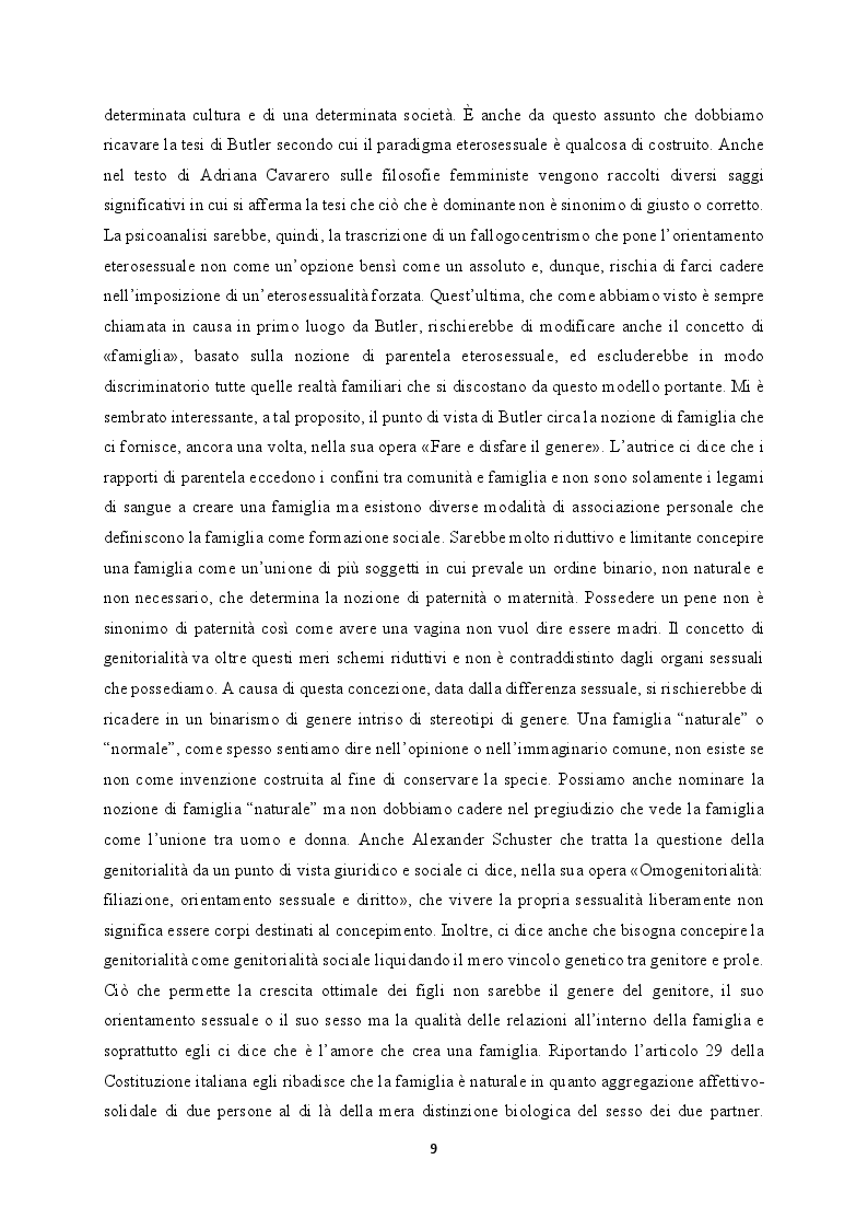 Anteprima della tesi: La costruzione e la decostruzione del genere: alcune riletture freudiane in chiave femminista e queer, Pagina 6