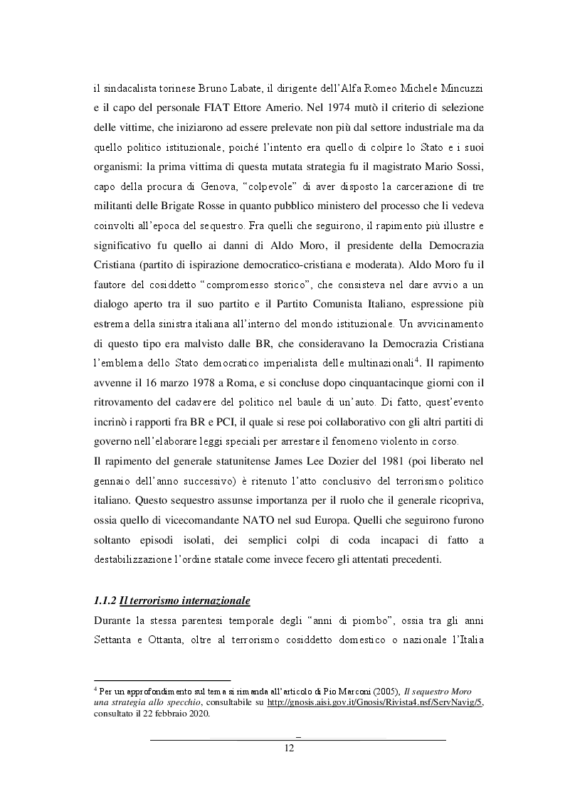 Anteprima della tesi: Antiterrorismo in Italia e nel Regno Unito: due sistemi a confronto, Pagina 7