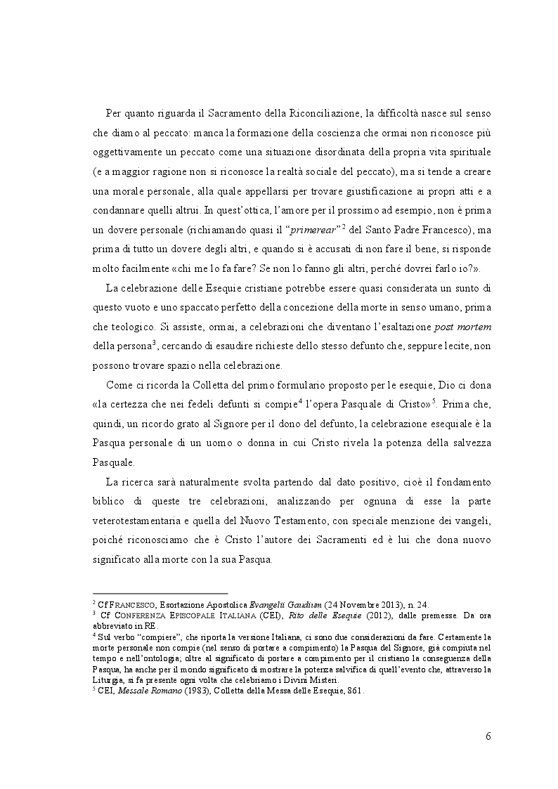 Anteprima della tesi: Tra fede e vuoto: l'accoglienza pastorale dei sacramenti di guarigione e della celebrazione delle esequie, Pagina 4