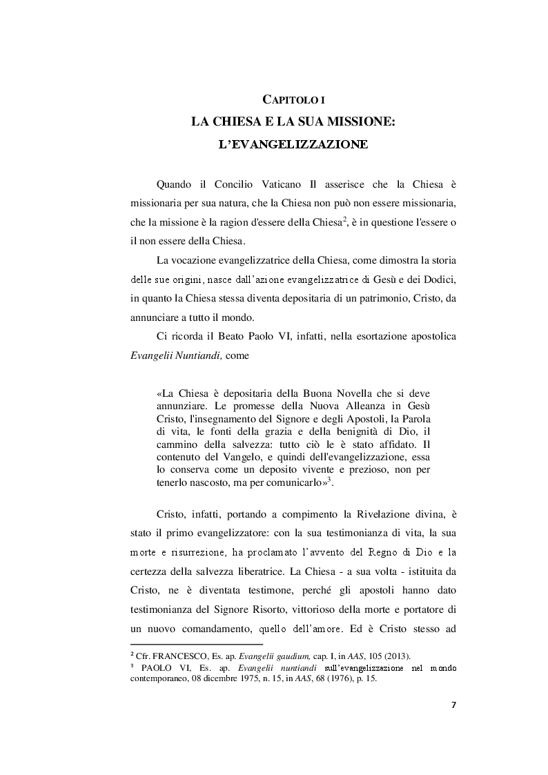 Anteprima della tesi: L'itinerario di formazione cattolica del Cammino Neocatecumenale nella nuova evangelizzazione, Pagina 5
