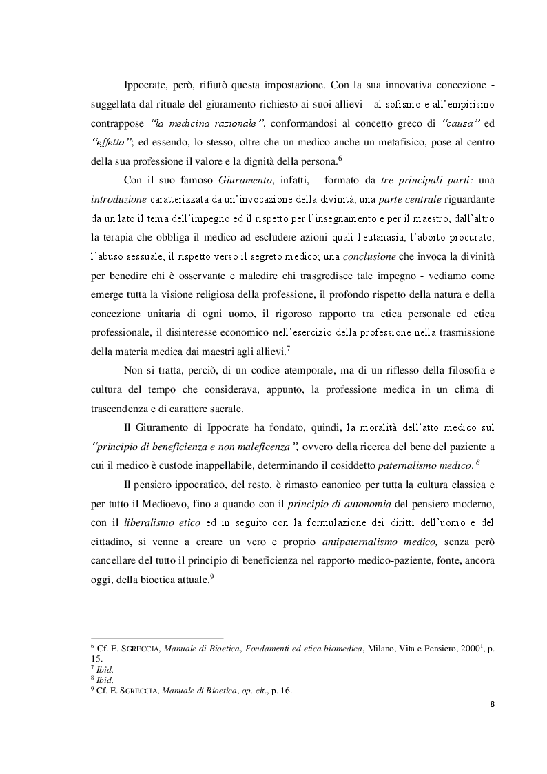Anteprima della tesi: Bioetica ed Evangelium Vitae. Per una cultura a difesa della vita umana., Pagina 6