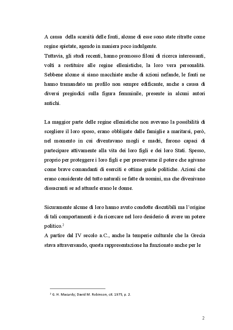 Anteprima della tesi: Le regine ellenistiche: esempi di donne straordinarie, Pagina 3