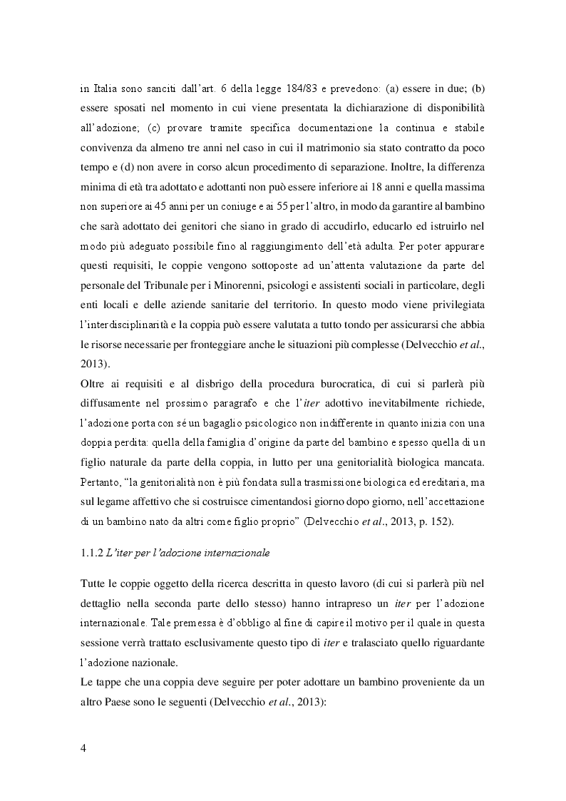 Estratto dalla tesi: Il periodo post-adottivo: uno studio trasversale sui costrutti di Emotività Espressa, regolazione emotiva, stress genitoriale, percezione di sintomi internalizzanti ed esternalizzanti e consapevolezza delle paure del bambino nelle coppie genitoriali