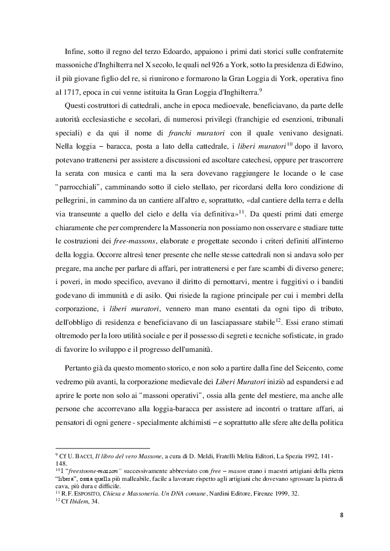 Anteprima della tesi: Il fenomeno della Massoneria e la sua condanna da parte della Chiesa Cattolica, Pagina 7