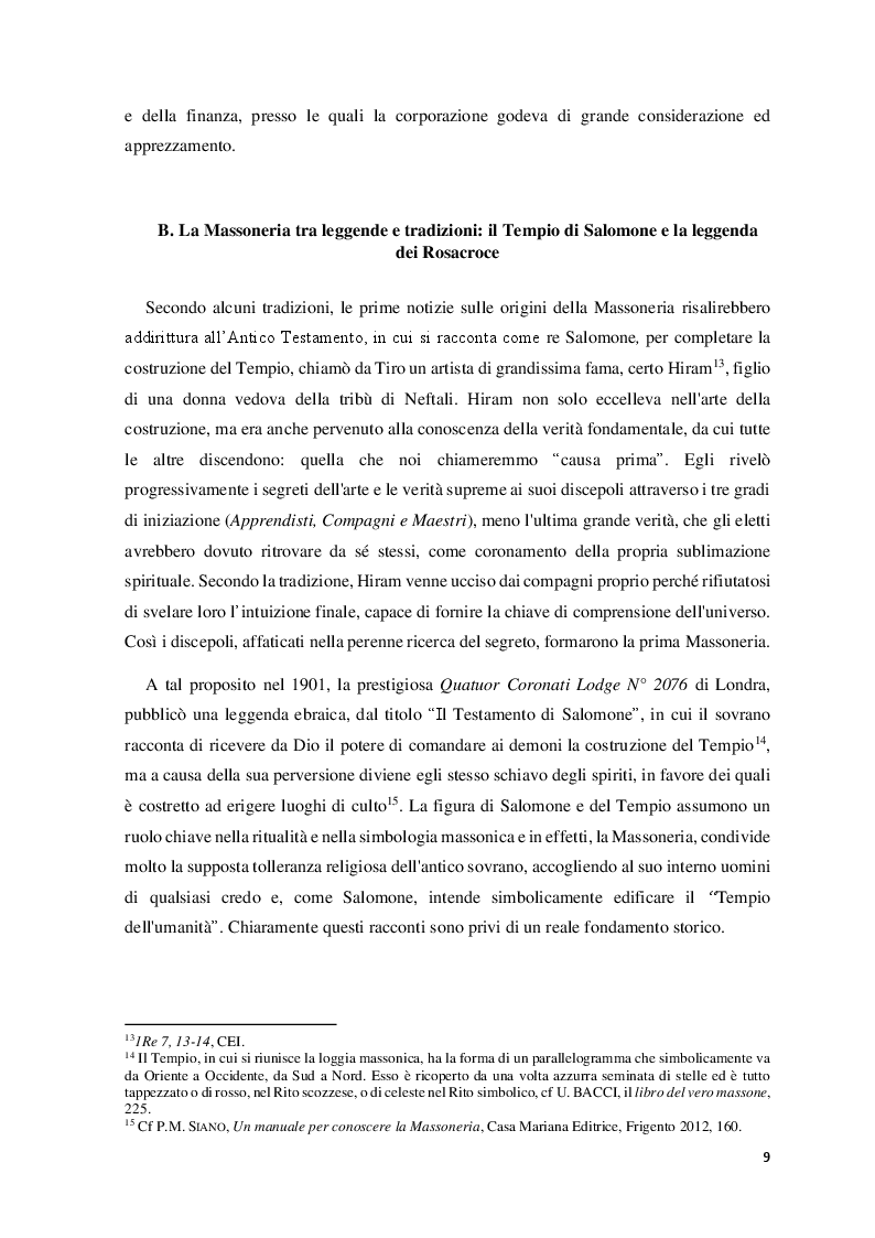 Anteprima della tesi: Il fenomeno della Massoneria e la sua condanna da parte della Chiesa Cattolica, Pagina 8