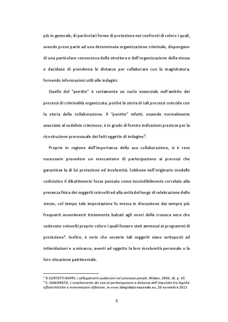 Anteprima della tesi: Aspetti tecnici e giuridici della partecipazione a distanza al dibattimento, Pagina 6
