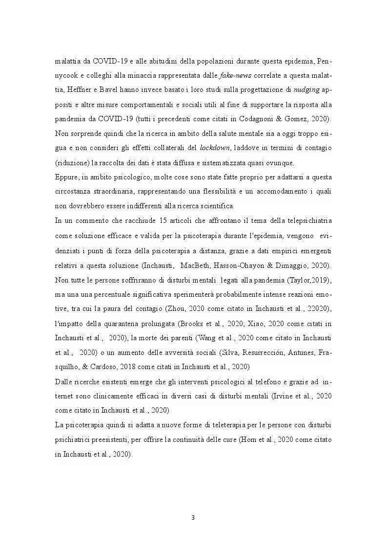 Anteprima della tesi: Impatto psicologico della pandemia e delle restrizioni, Pagina 4
