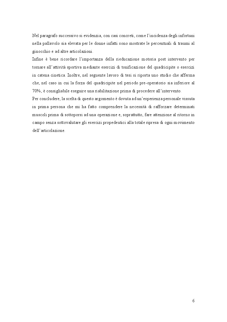 Anteprima della tesi: Rottura del legamento crociato anteriore nel volley femminile: meccanismi traumatici e misure preventive, Pagina 3