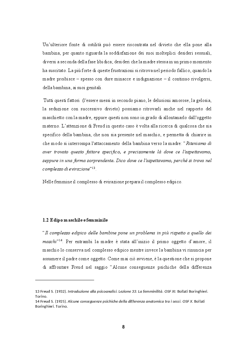 Estratto dalla tesi: La questione femminile: lo sviluppo del concetto psicoanalitico di femminilità tra Freud, Lacan e Irigaray