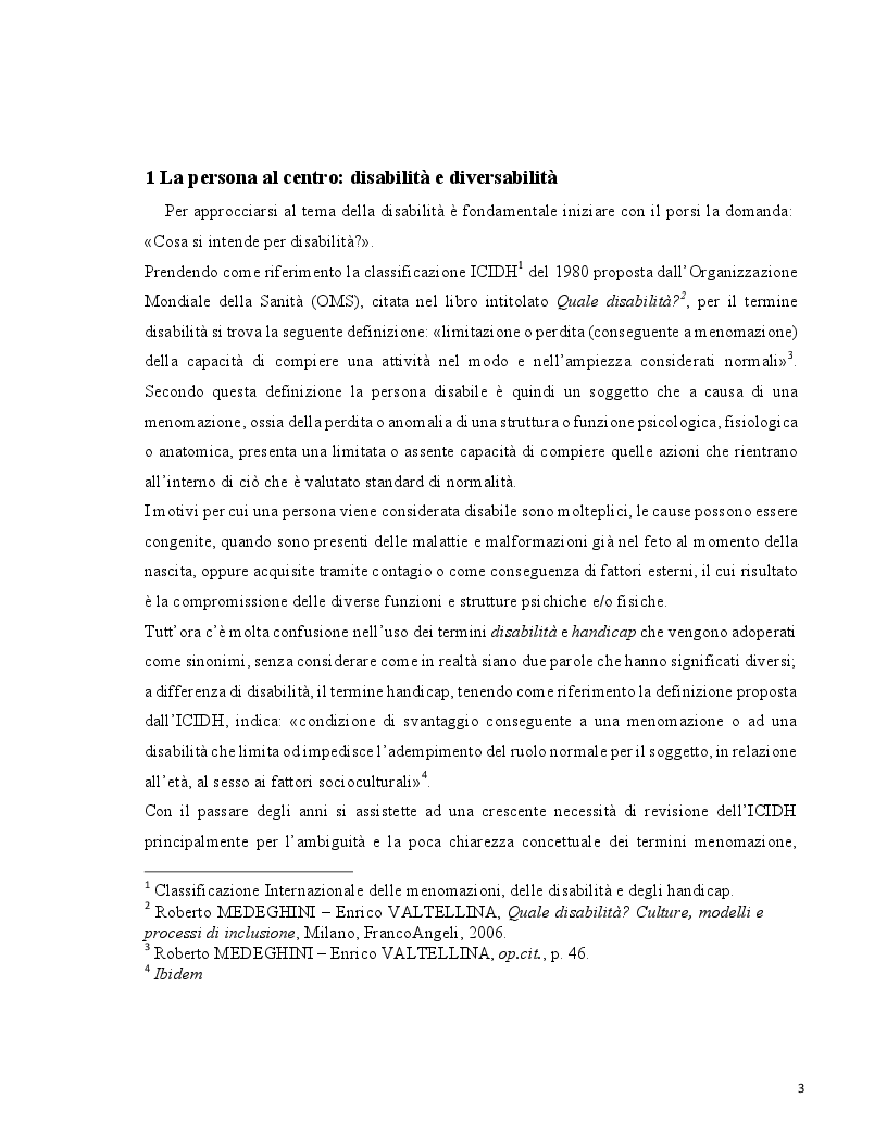 Anteprima della tesi: L'essere adulto e disabile: una sfida difficile nella società, Pagina 5