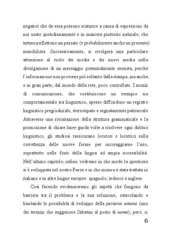 Anteprima della tesi: Il sessismo linguistico, Pagina 5