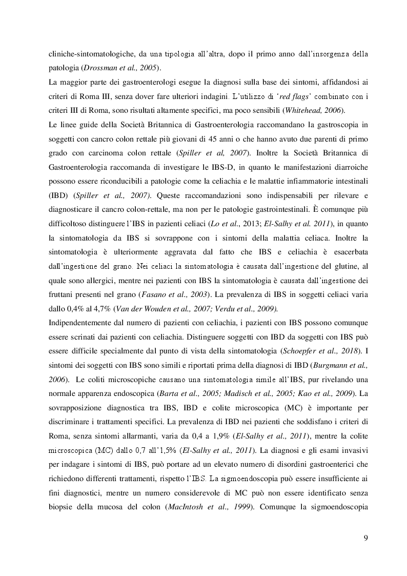 Anteprima della tesi: Sindrome del Colon Irritabile e l'importanza della dieta, Pagina 6