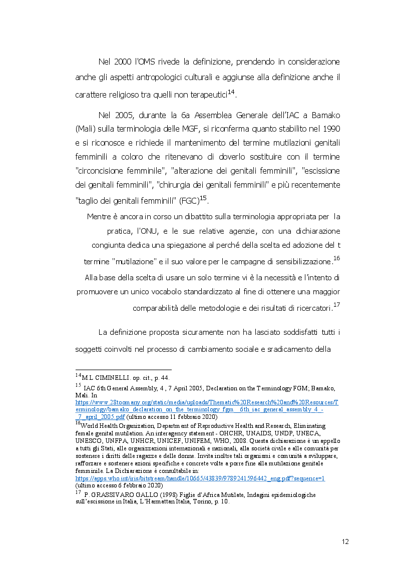 Estratto dalla tesi: Le Mutilazioni Genitali Femminili. Il ruolo degli organismi regionali e nazionali in Africa Occidentale: il caso studio del Mali