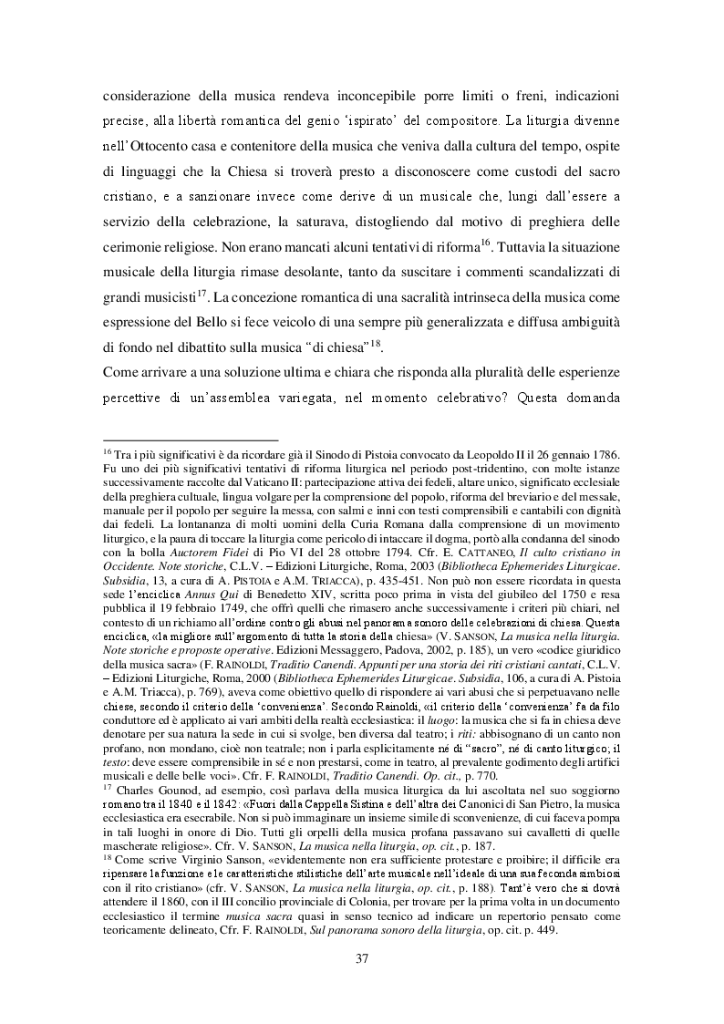 Anteprima della tesi: La pragmatica musicale nella comunicazione liturgica dopo il Concilio Vaticano II. Cum musica fit sacra., Pagina 13