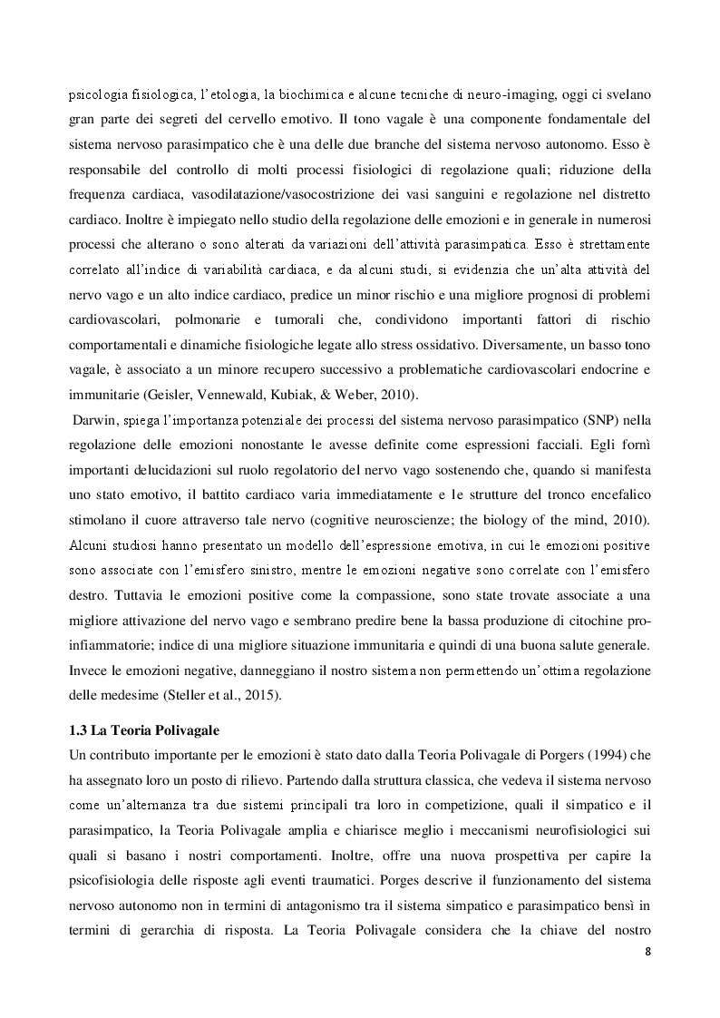 Anteprima della tesi: Alla scoperta del sistema nervoso autonomo: La Teoria Polivagale delle emozioni, Pagina 4