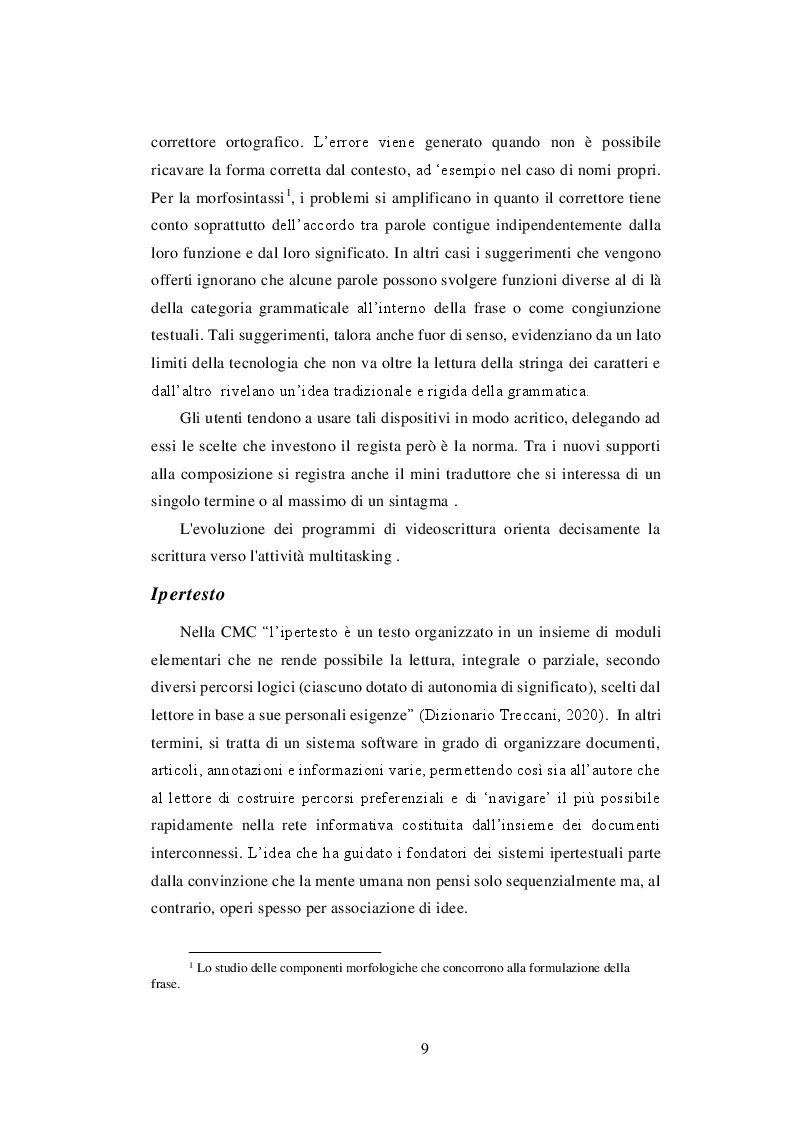 Estratto dalla tesi: Evoluzione dell'italiano nell'era digitale