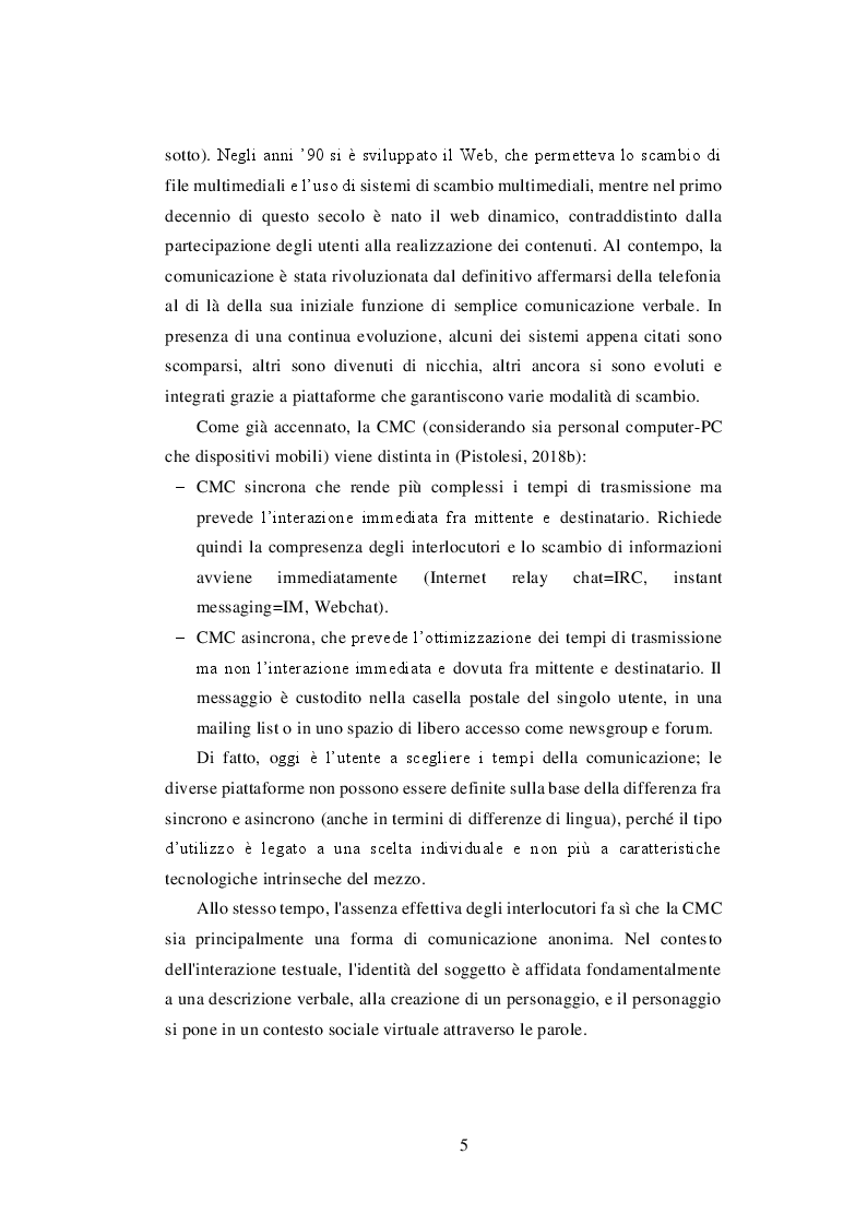 Anteprima della tesi: Evoluzione dell'italiano nell'era digitale, Pagina 6