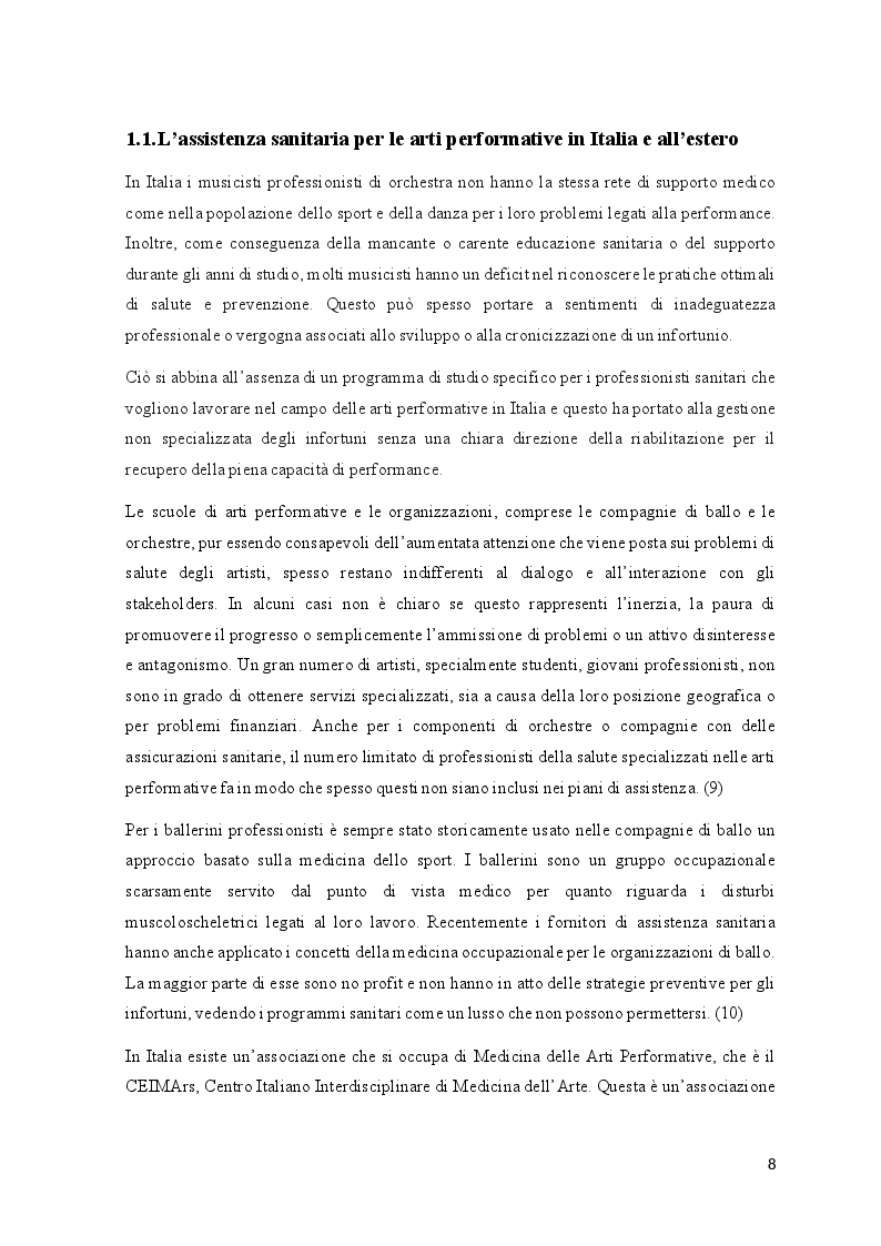 Anteprima della tesi: ''RIABILITAZIONE OLTRE IL SIPARIO'': idea di business per la prevenzione e la gestione degli infortuni nel settore delle arti performative, Pagina 7