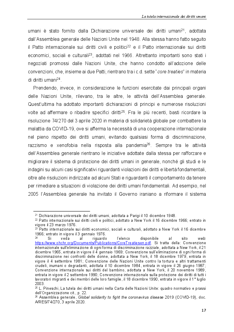 Anteprima della tesi: TUTELA INTERNAZIONALE DEI DIRITTI UMANI E COVID-19: un'analisi delle misure di contenimento alla luce del Patto internazionale sui diritti civili e politici e della Convenzione europea dei diritti umani, Pagina 6