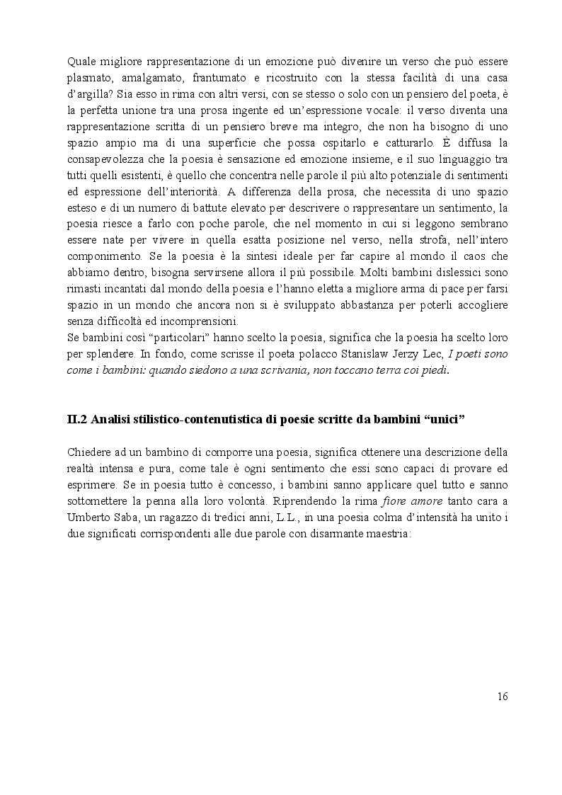 Anteprima della tesi: La mano della poesia al servizio della dislessia. Quando l'arte di rimare sovrasta la difficoltà di imparare, Pagina 5